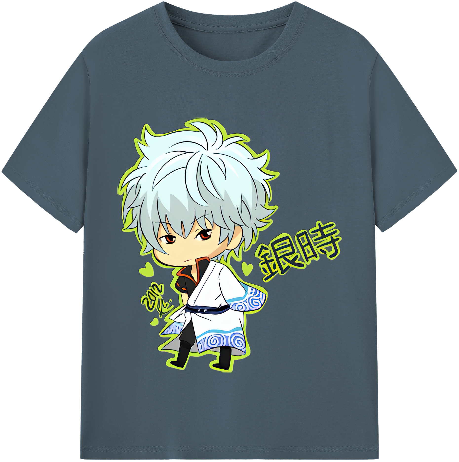 （画像用） ぎんたま 坂田銀時（さかたぎんとき） 神楽 志村新八（しむら しんぱち） GINTAMA Sakata Gintoki Kagura Shimura Shinpachi 綿100％半袖Tシャツ（フロントプリント）